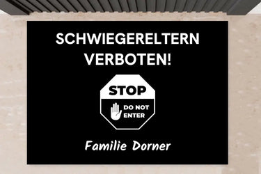 Lustige Fußmatte - Schwiegereltern verboten